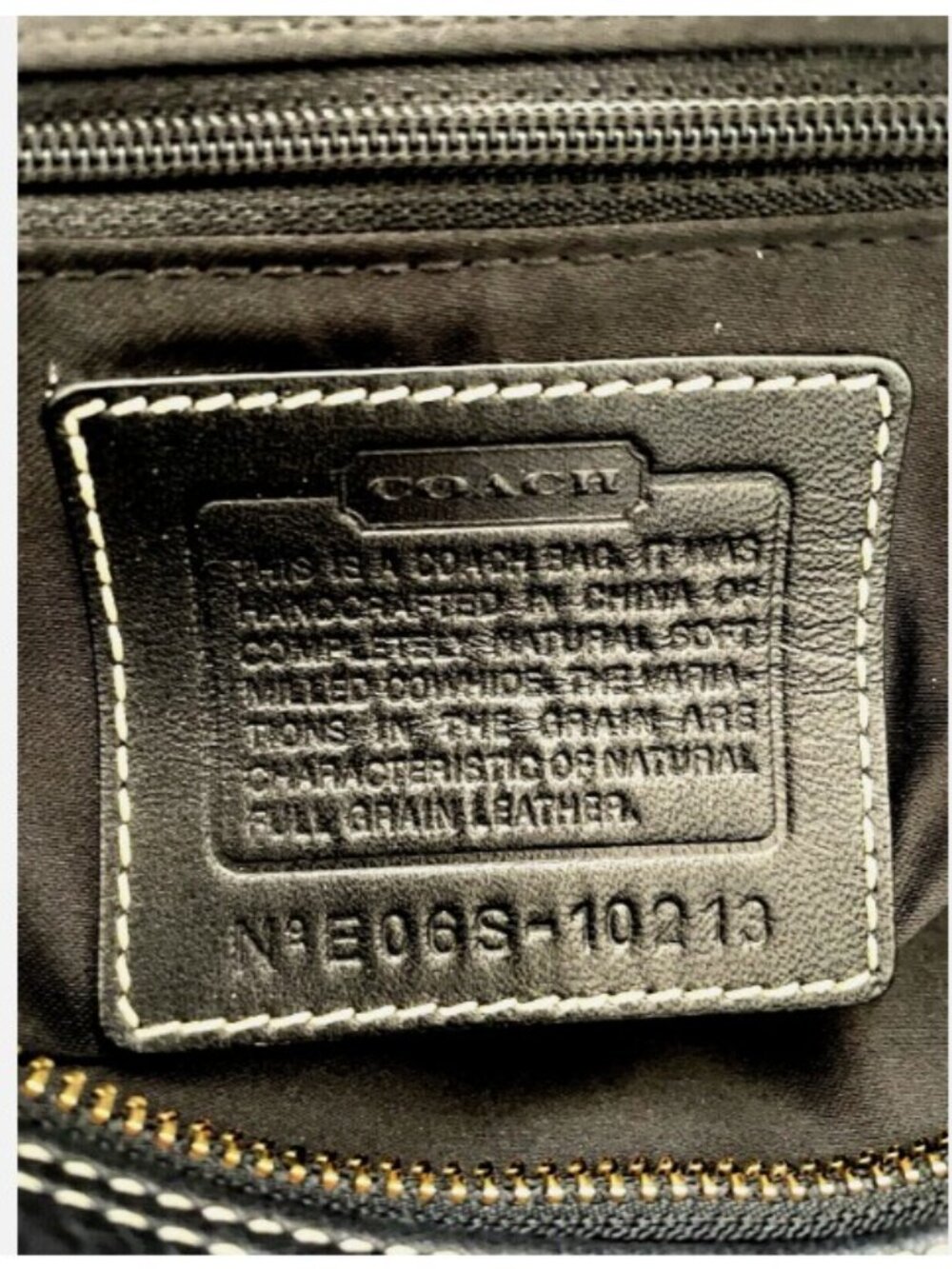 Coach Bag Hampton Pebbled Leather Black Shoulder Bag Purse Pristine E06S-10213 - Picture 3 of 9
